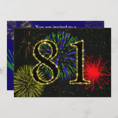 81歳の誕生日パーティー招致 招待状 (正面/裏面)