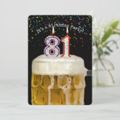 81歳の誕生日ビールパーティー 招待状 (スタンド正面)