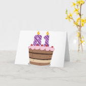 81歳オンお誕生日ケーキ カード (黄色い花)