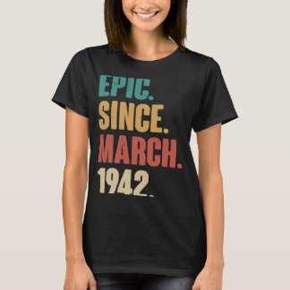 81歳ヴィンテージ1942誕生日81st装飾 tシャツ