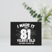 81歳皮肉なミームおもしろい81歳の誕生日 ポストカード (スタンド正面)