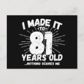 81歳皮肉なミームおもしろい81歳の誕生日 ポストカード (正面)