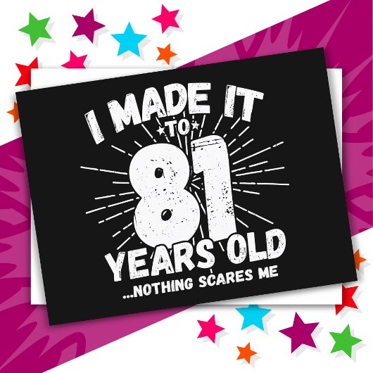 81歳皮肉なミームおもしろい81歳の誕生日 ポストカード