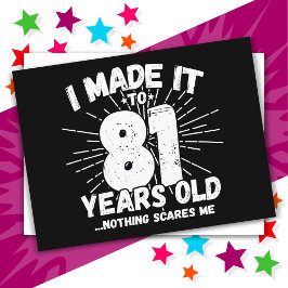 81歳皮肉なミーム面白い誕生日 ポストカード