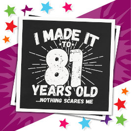 81歳皮肉ミームおもしろい81誕生日 スタンダードカクテルナプキン