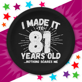 81歳皮肉ミームおもしろい81誕生日 ペーパープレート