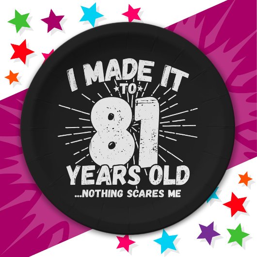 81歳皮肉ミームおもしろい81誕生日 ペーパープレート