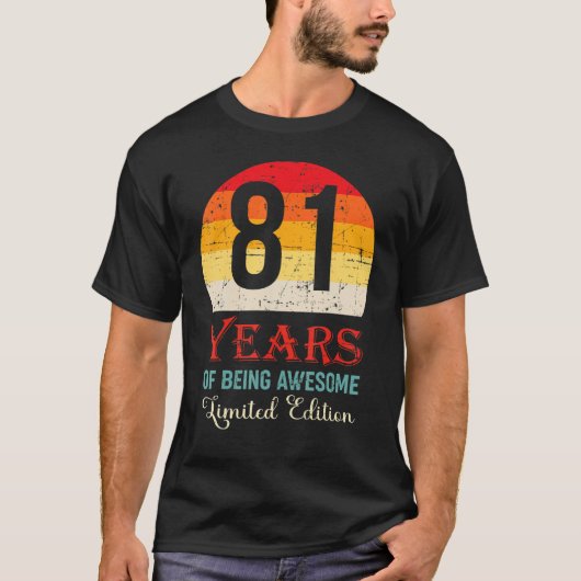 81歳素晴らし81誕生日 Tシャツ (正面)