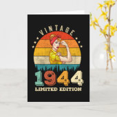 81歳1944年ヴィンテージ81番目の誕生日女性 カード (黄色い花)