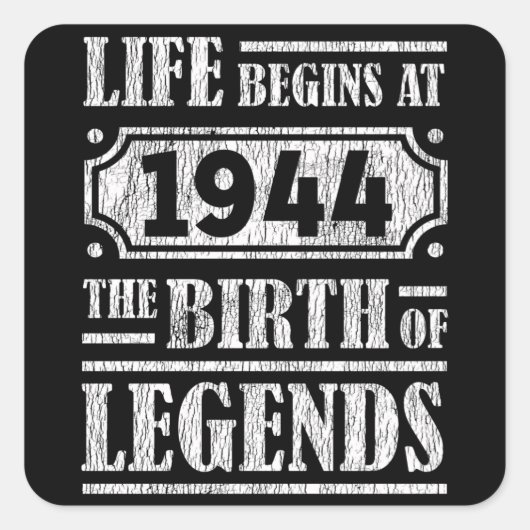 81歳1944年誕生伝説81誕生日 スクエアシール (正面)