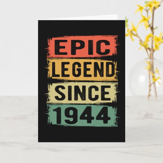 81歳Bday 1944 Epic Legend 81誕生日 カード (黄色い花)