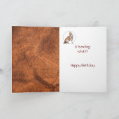 81番おもしろい誕生日ハウリングコヨーテ カード (内部)