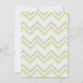 81番目のグリーンとグレーの水玉模様とシボロン 招待状 (裏面)