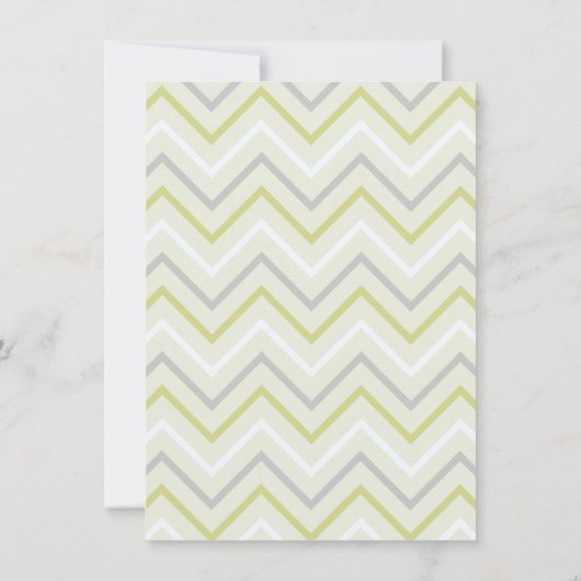 81番目のグリーンとグレーの水玉模様とシボロン 招待状 (裏面)