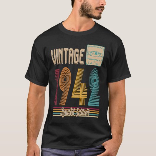 81番目の誕生日ヴィンテージカセット1942 Tシャツ (正面)