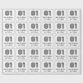 81番目の誕生日:インスパイアアールデコスタイル「81」 +名前 ラッピングペーパー (フラット)