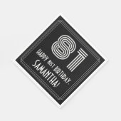 81番目の誕生日:インスパイアアールデコ検索"81" +名前 スタンダードランチョンナプキン (角)