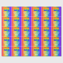 81番目の誕生日: カラフル、おもしろいレインボーパターン# 81