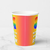 81番目の誕生日: カラフル、おもしろいレインボーパターン# 81 紙コップ (右)