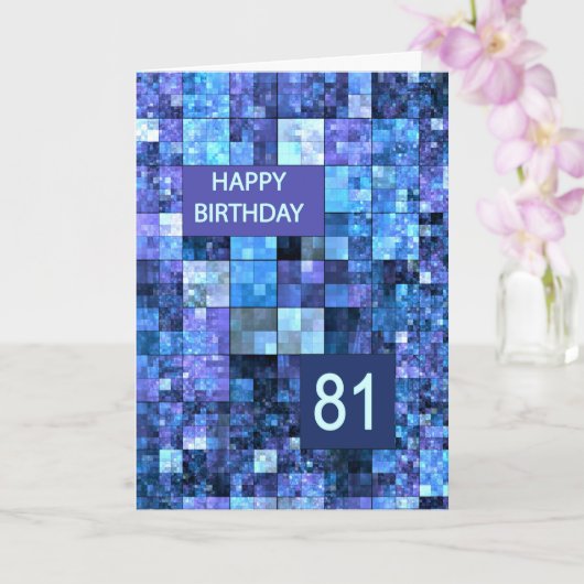 81番目の誕生日、青い正方形、 カード (蘭)