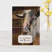 81誕生日オールドヤギ カード (黄色い花)