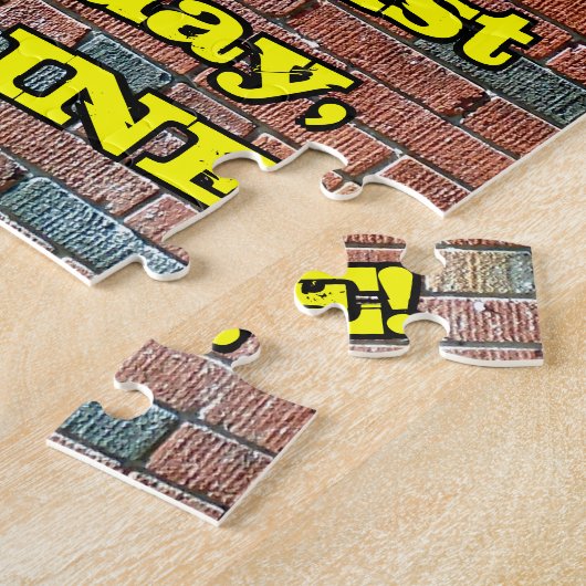 81誕生日:おもしろいグラフィティインスパイアレインボー81 ジグソーパズル (側面)