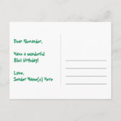 81誕生日:おもしろいハートパターン,レインボー81 ポストカード (裏面)