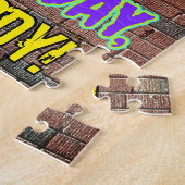 81誕生日~おもしろい、アーバングラフィティインスパイアルック ジグソーパズル (側面)