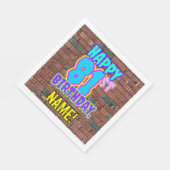 81誕生日~おもしろい、アーバングラフィティインスパイアルック スタンダードランチョンナプキン (角)