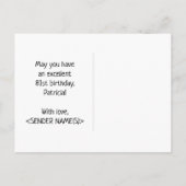 81誕生日:はっきりした、おもしろい、シンプル虹、虹81 ポストカード (裏面)