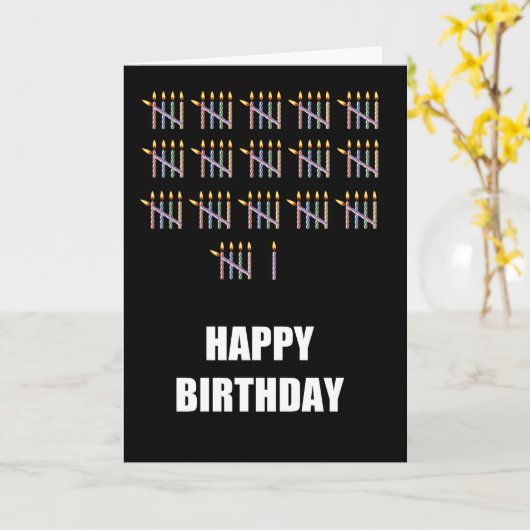 81誕生日(ろうそくあり) カード (黄色い花)