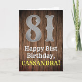 81誕生日: Country インスパイア Western  Look, Name カード (正面)