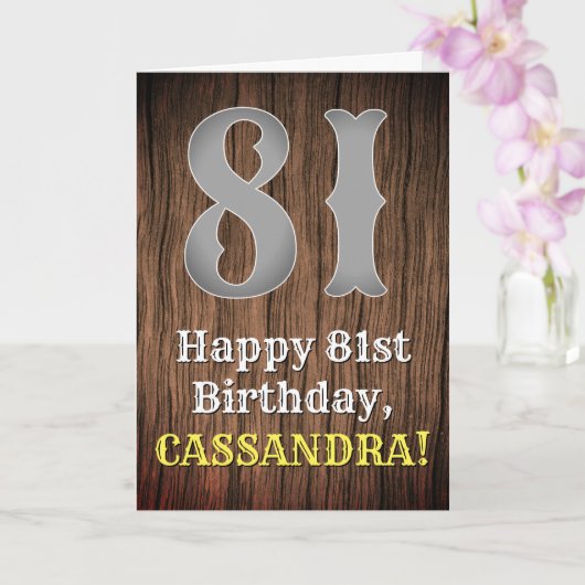 81誕生日: Country インスパイア Western  Look, Name カード (蘭)