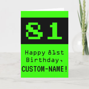 81誕生日:Nerdy/オタク系のスタイル「81」と名前 カード