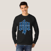 818 エリアコード Go Blue ロサンゼルス Tシャツ (正面フル)
