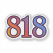 818 エンジェルナンバー 成功 ステッカー シール (正面)