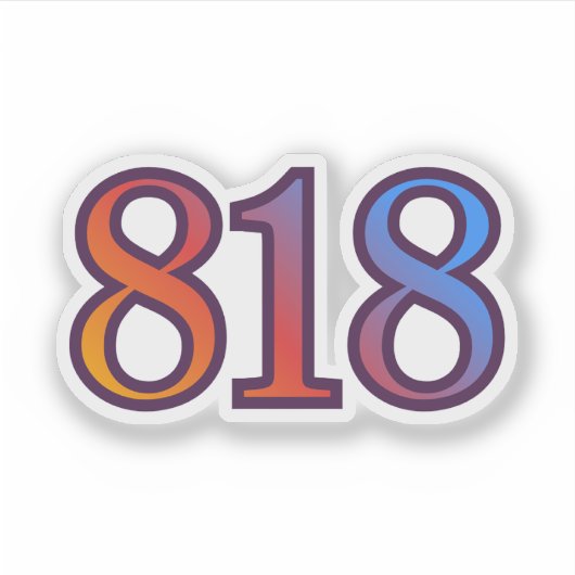 818 Angel Number Success Sticker シール (正面)