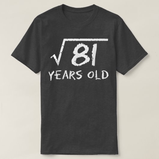81 9誕生日9歳の平方根Math Gi Tシャツ (デザイン正面)