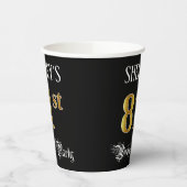 81th Birthday Party – スクリプファンシート、フェイク金ゴールド・ルック 紙コップ (左)