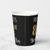 81th Birthday Party – スクリプファンシート、フェイク金ゴールド・ルック 紙コップ (右)