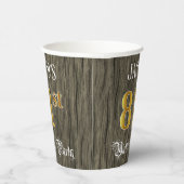 81th Birthday Party — フェイク金ゴールド&ウッドフェイク・ルックス 紙コップ (右)