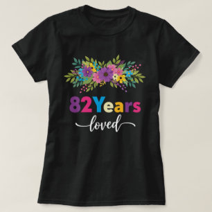 82年の愛 – 明るいアニバーサリーグラフィック Tシャツ