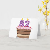 82歳お誕生日ケーキ カード (黄色い花)