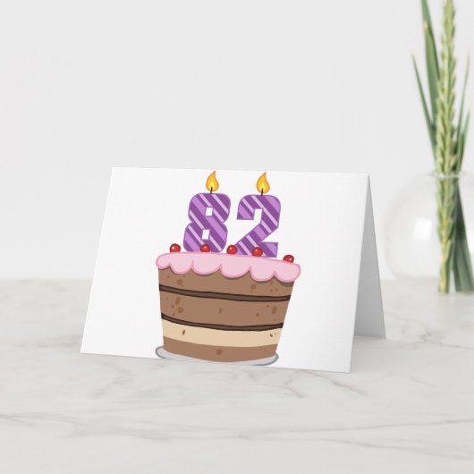 82歳お誕生日ケーキ カード (正面)