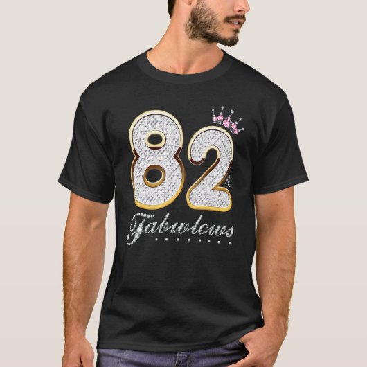 82歳と素晴らしい82歳82誕生日ダイヤモンドC Tシャツ (正面)