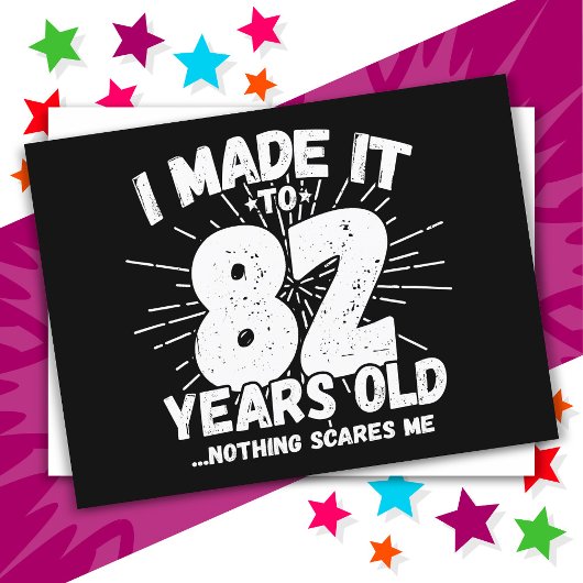 82歳の皮肉なミーム 面白い82歳の誕生日 ポストカード