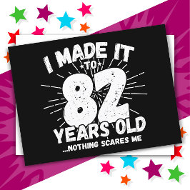 82歳の皮肉なミーム 面白い82歳の誕生日 ポストカード