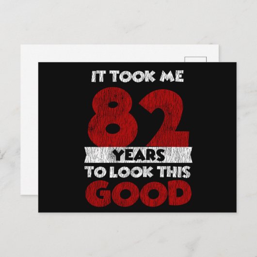 82歳の誕生日おめでとう 見た目もバッチリ 82回目の誕生日 ポストカード (正面/裏面)