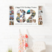 82歳の誕生日パーティーナンバー82フォトコラージュ 横断幕 (インサイチュ)