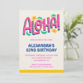 82歳の誕生日招待状 トロピカル・アロハ・ハワイ 招待状 (スタンド正面)
